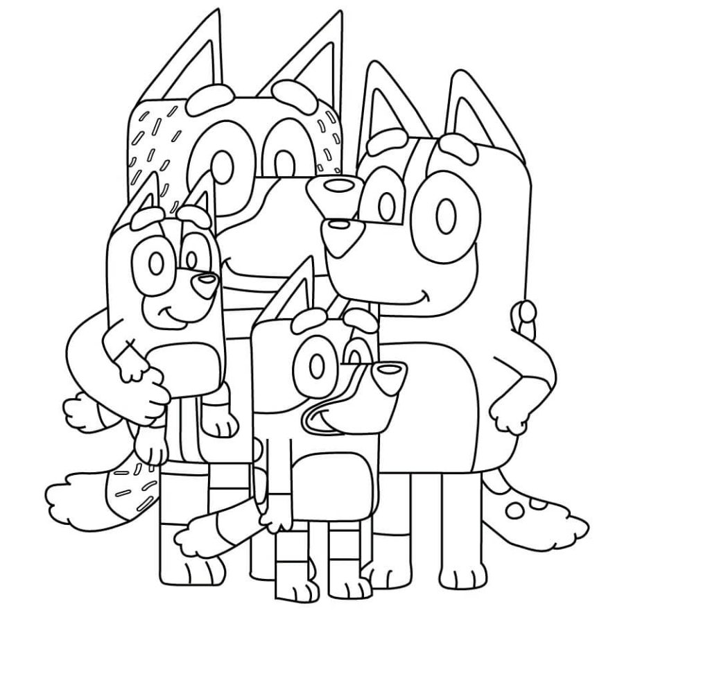 Desenho de Bluey para imprimir