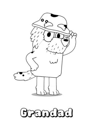 Desenho de Bluey para imprimir