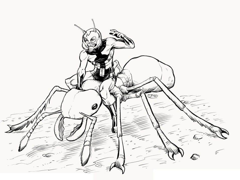 Desenho de Homem-Formiga (Ant-Man) para imprimir