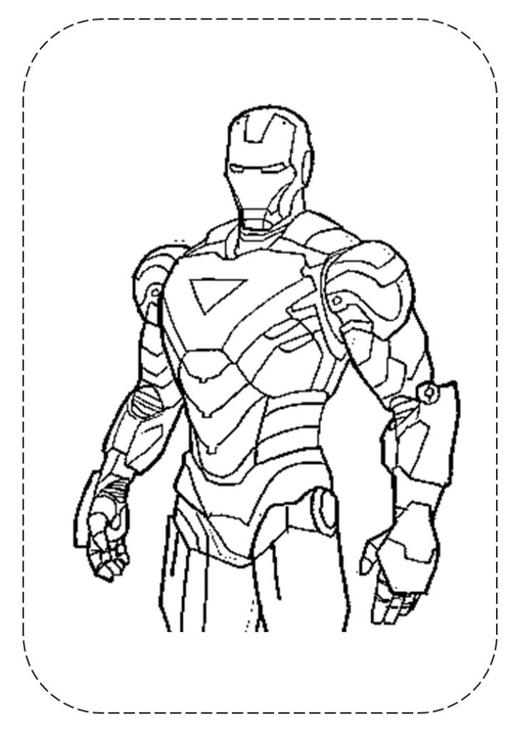 Desenho de Homem de Ferro (Iron Man) para imprimir