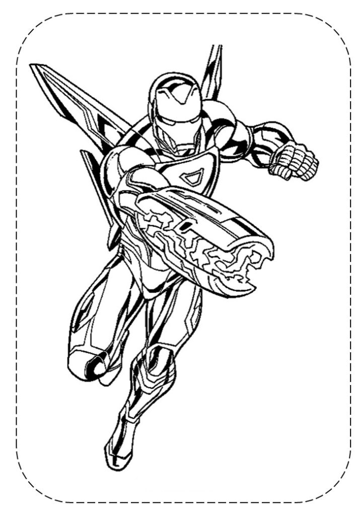 Desenho de Homem de Ferro (Iron Man) para imprimir
