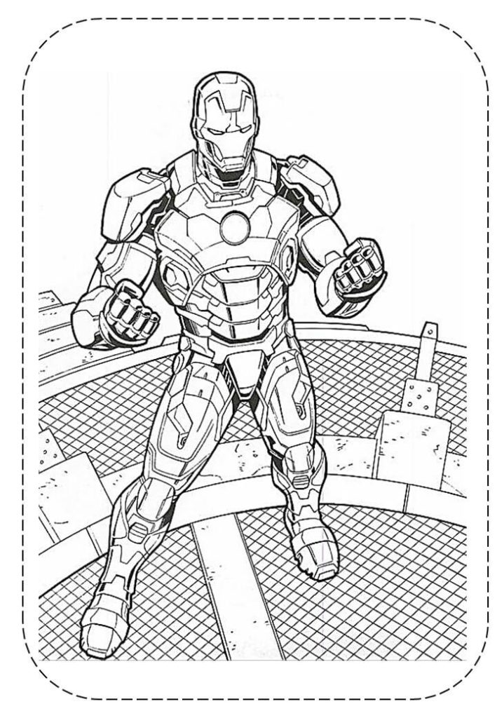 Desenho de Homem de Ferro (Iron Man) para imprimir