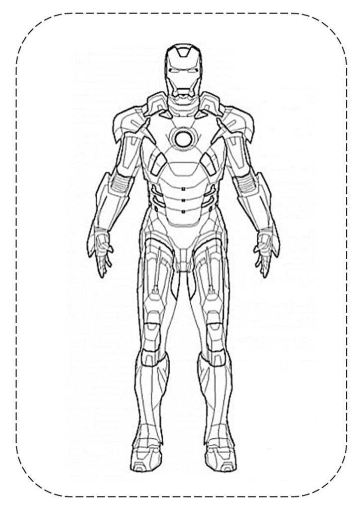 Desenho de Homem de Ferro (Iron Man) para imprimir