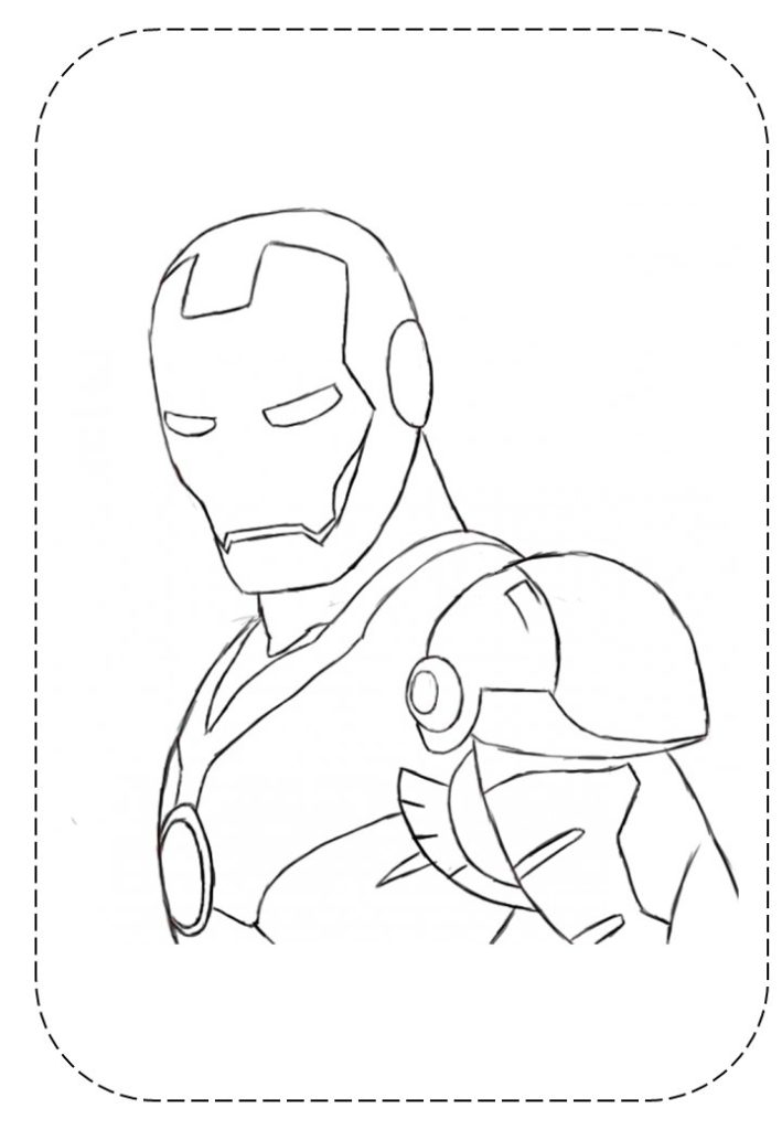 Desenho de Homem de Ferro (Iron Man) para imprimir