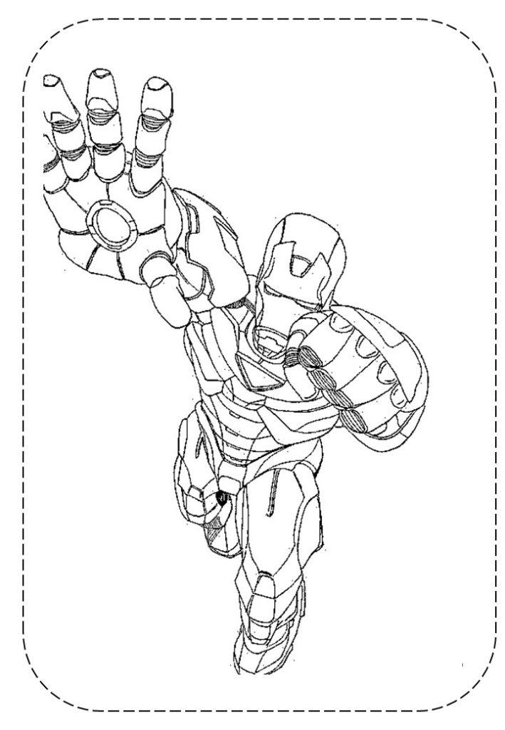 Desenho de Homem de Ferro (Iron Man) para imprimir