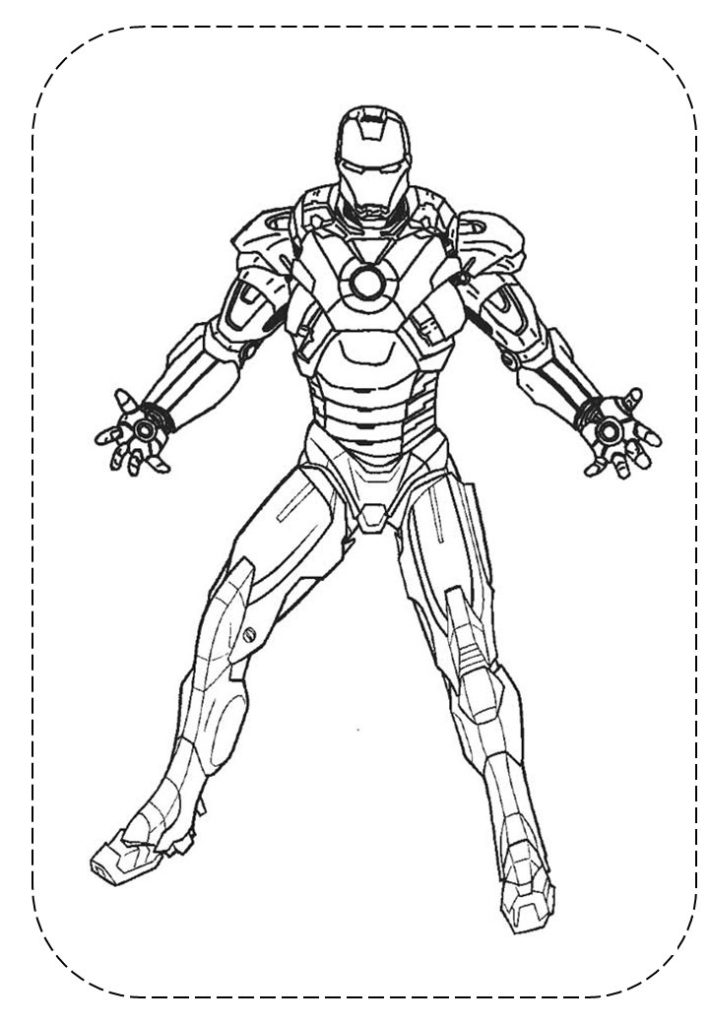 Desenho de Homem de Ferro (Iron Man) para imprimir