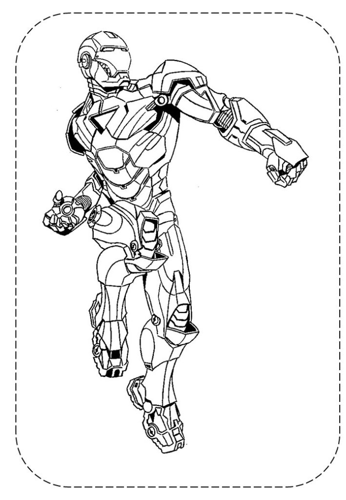 Desenho de Homem de Ferro (Iron Man) para imprimir