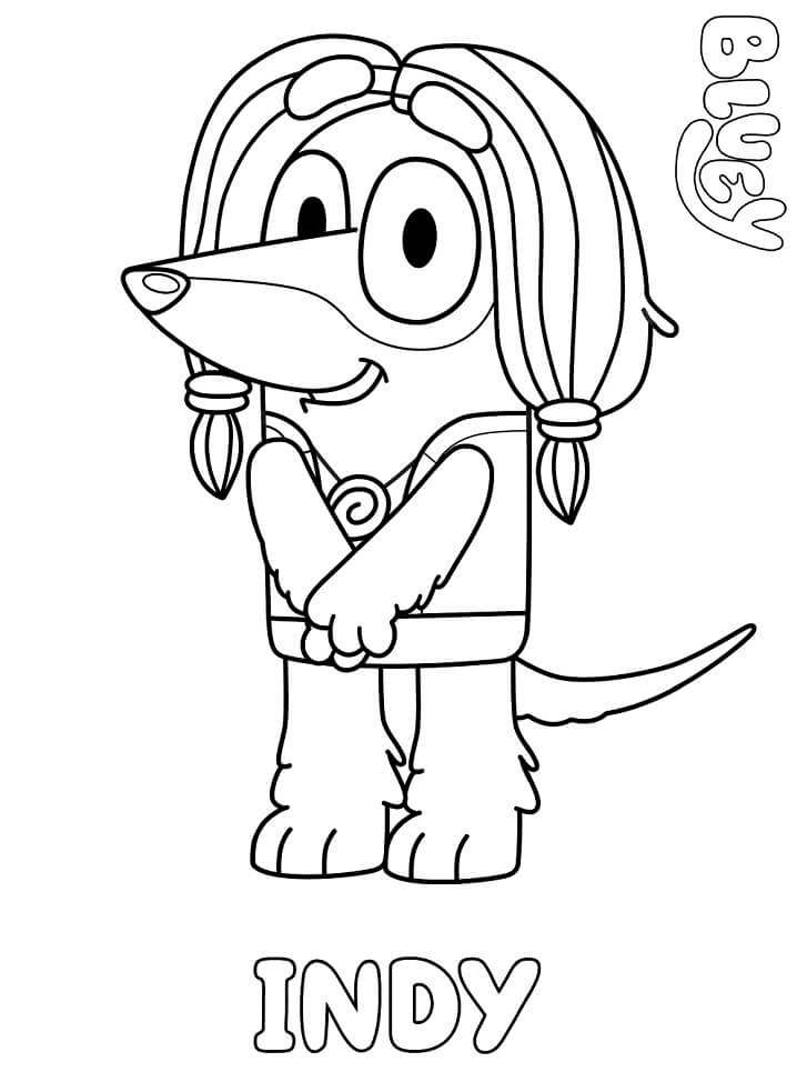 Desenho de Bluey para imprimir
