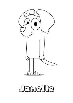 Desenho de Bluey para imprimir
