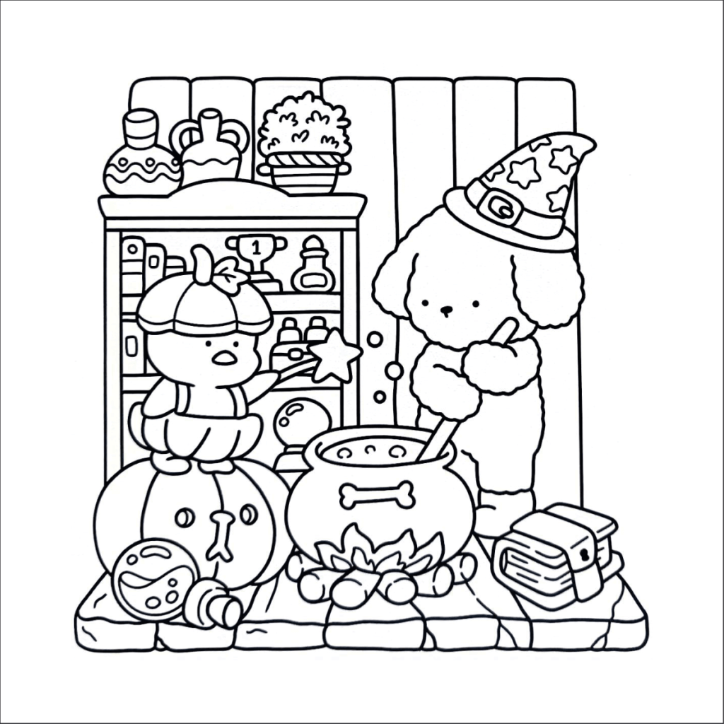 Desenho de Cozy Friends para imprimir