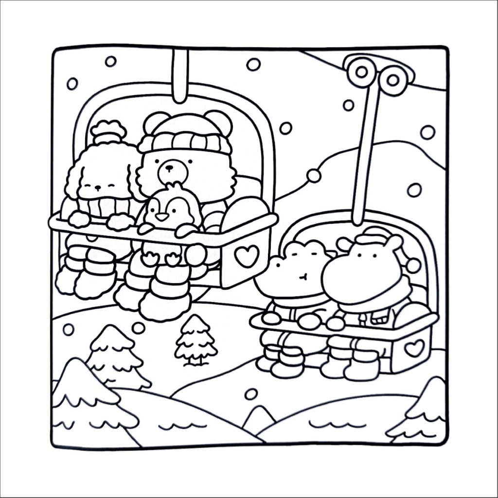 Desenho de Cozy Friends para imprimir