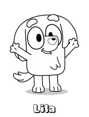 Desenho de Bluey para imprimir