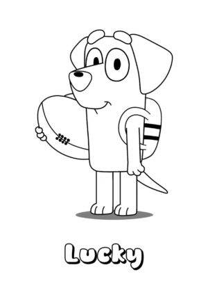 Desenho de Bluey para imprimir