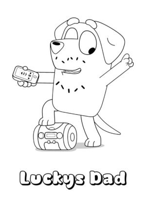 Desenho de Bluey para imprimir