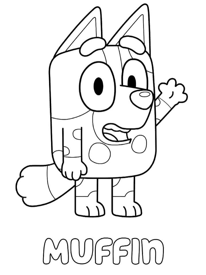 Desenho de Bluey para imprimir