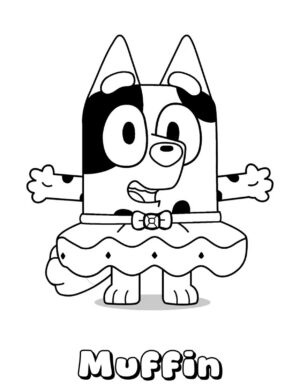 Desenho de Bluey para imprimir