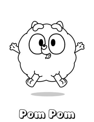Desenho de Bluey para imprimir