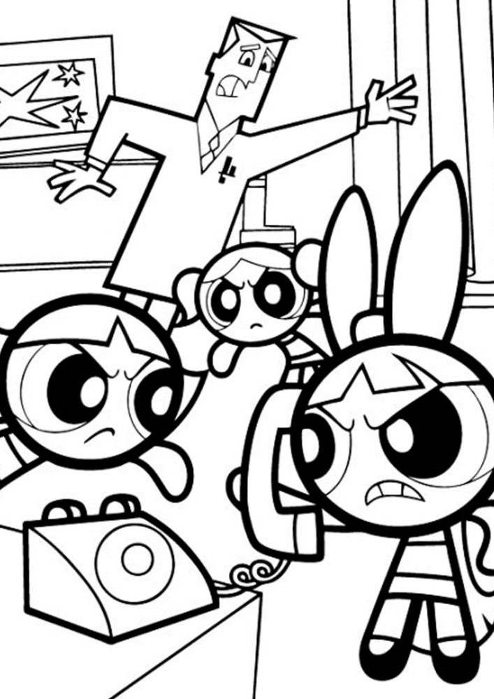 Desenho de Professor Utônio (As Meninas Superpoderosas) para imprimir