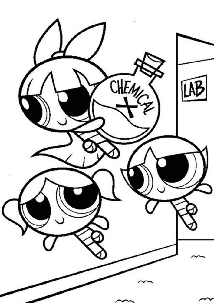 Desenho de As Meninas Superpoderosas para imprimir