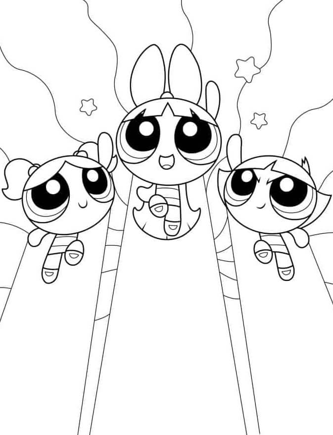 Desenho de As Meninas Superpoderosas para imprimir