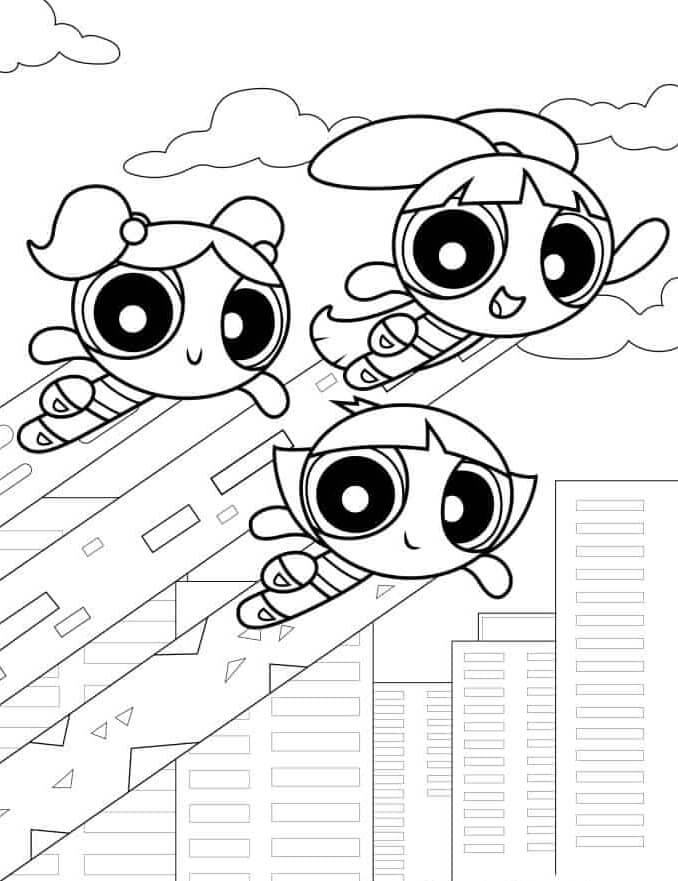 Desenho de As Meninas Superpoderosas para imprimir