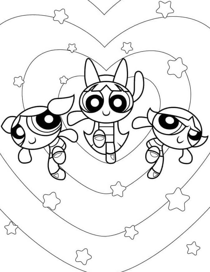 Desenho de As Meninas Superpoderosas para imprimir