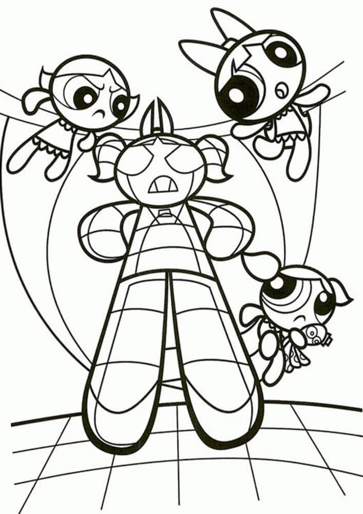Desenho de As Meninas Superpoderosas para imprimir