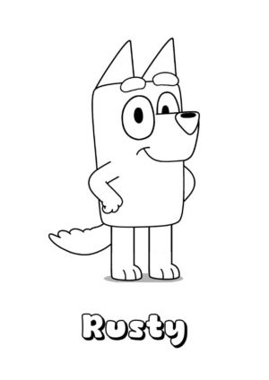 Desenho de Bluey para imprimir