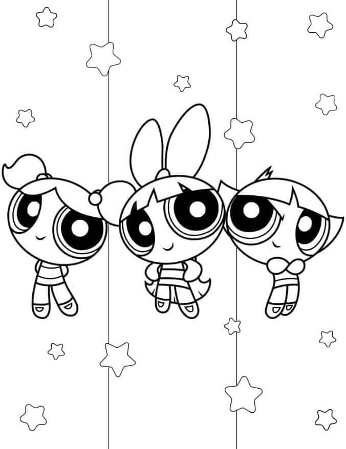Desenho de As Meninas Superpoderosas para imprimir