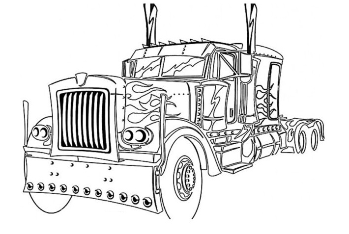 Desenho de Optimus Prime (Transformers) para imprimir