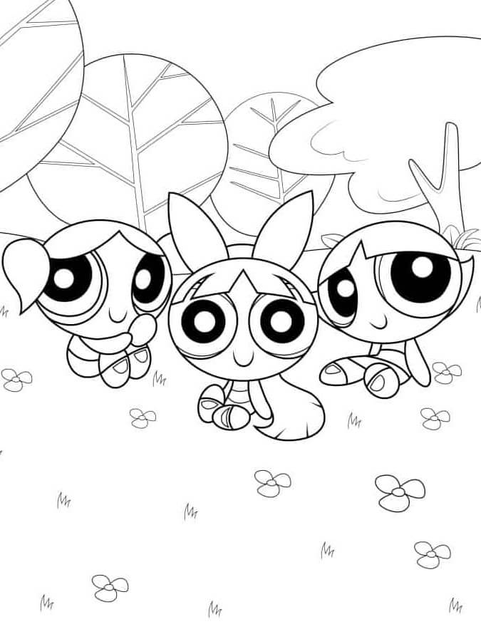 Desenho de As Meninas Superpoderosas para imprimir