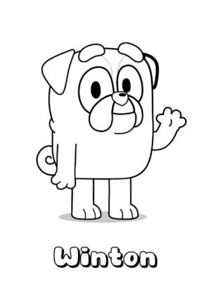 Desenho de Bluey para imprimir
