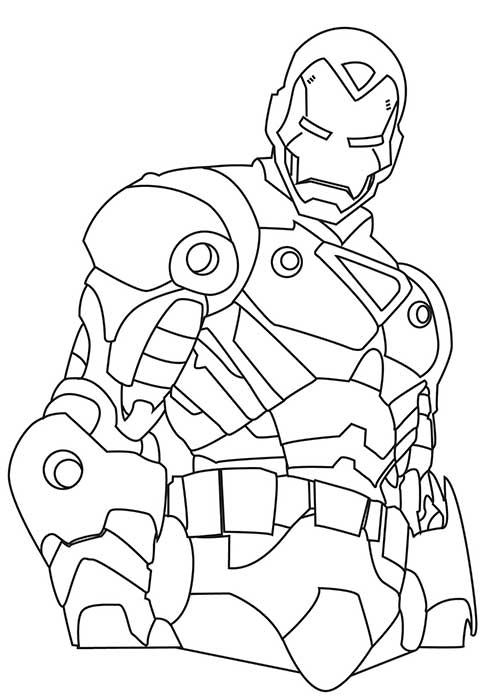 Desenho de Homem de Ferro (Iron Man) para imprimir