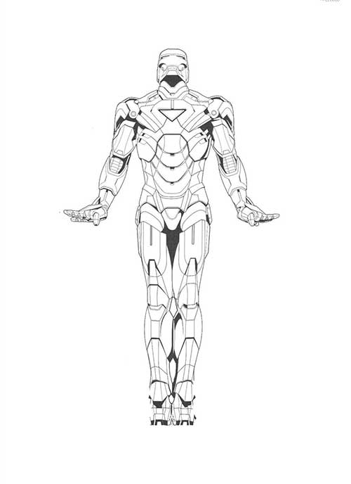Desenho de Homem de Ferro (Iron Man) para imprimir