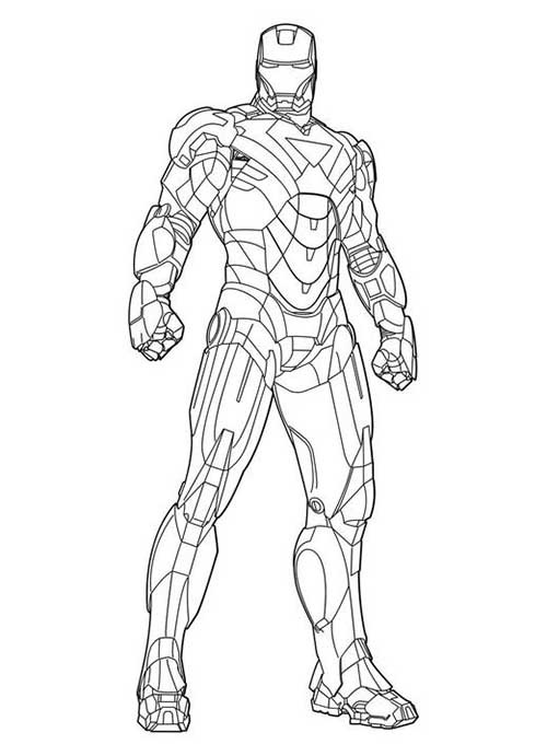 Desenho de Homem de Ferro (Iron Man) para imprimir