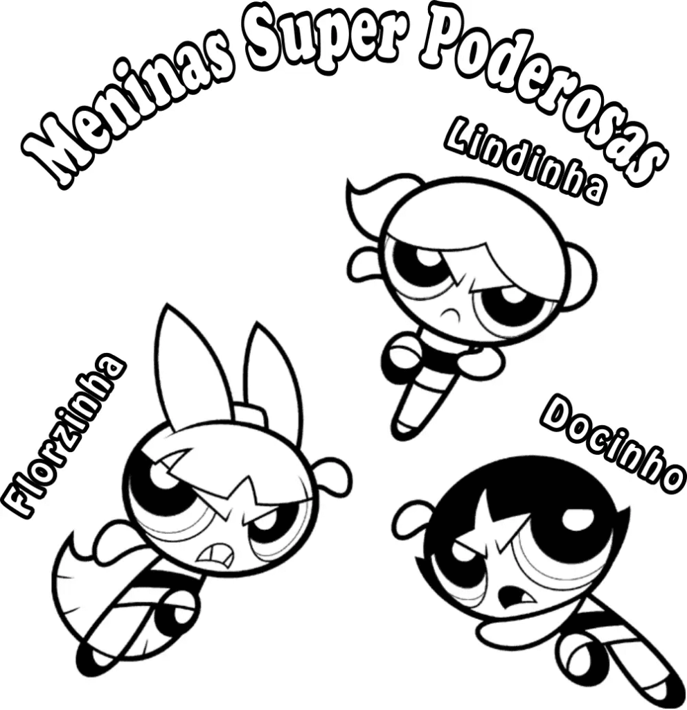 Desenho de As Meninas Superpoderosas para imprimir