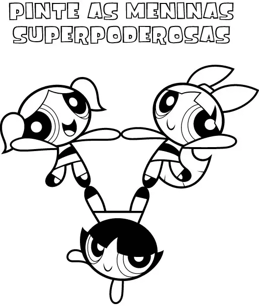 Desenho de As Meninas Superpoderosas para imprimir