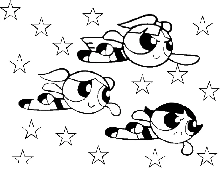 Desenho de As Meninas Superpoderosas para imprimir