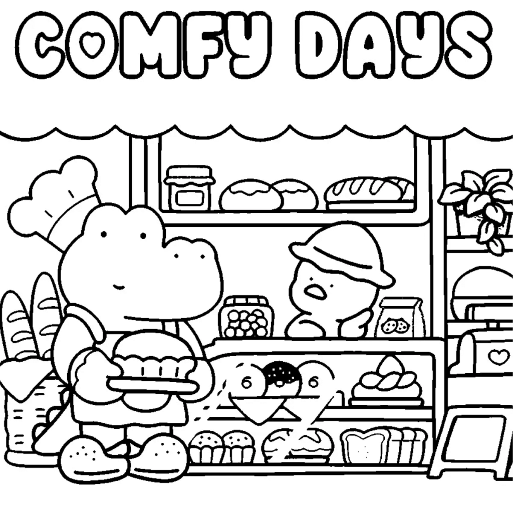 Desenho de Comfy Days para imprimir