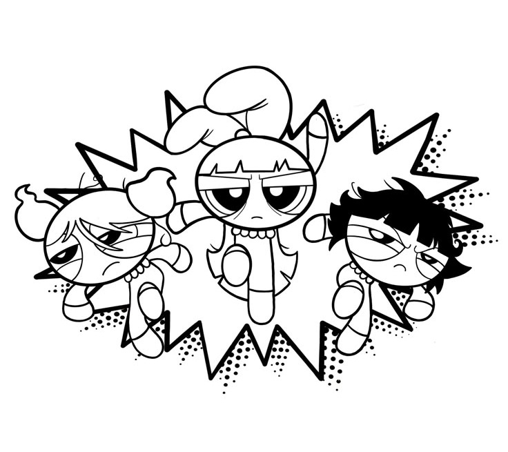 Desenho de As Meninas Superpoderosas para imprimir