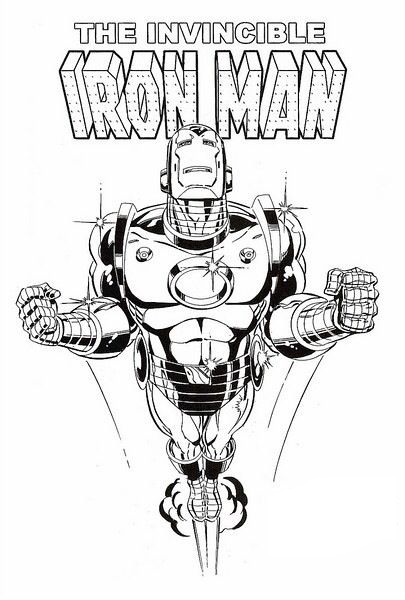 Desenho de Homem de Ferro (Iron Man) para imprimir