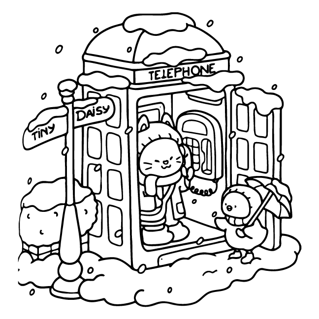 Desenho de Cozy Buddies para imprimir