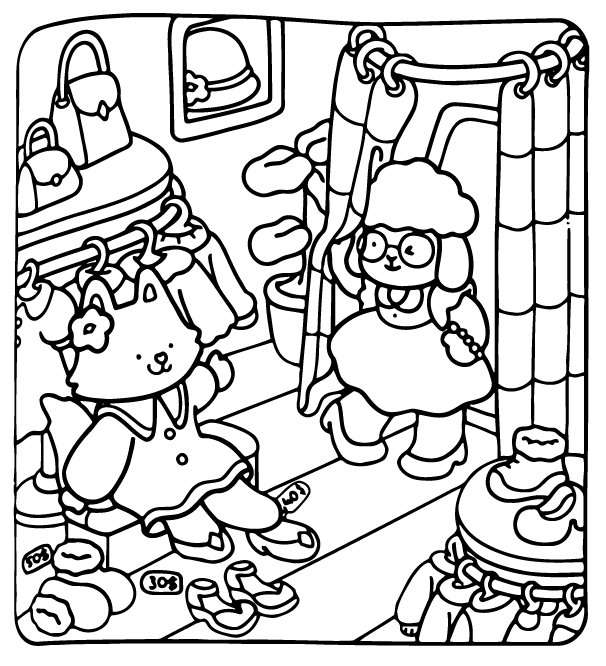 Desenho de Cozy Buddies para imprimir