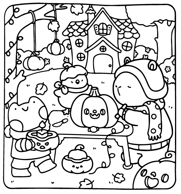 Desenho de Cozy Buddies para imprimir