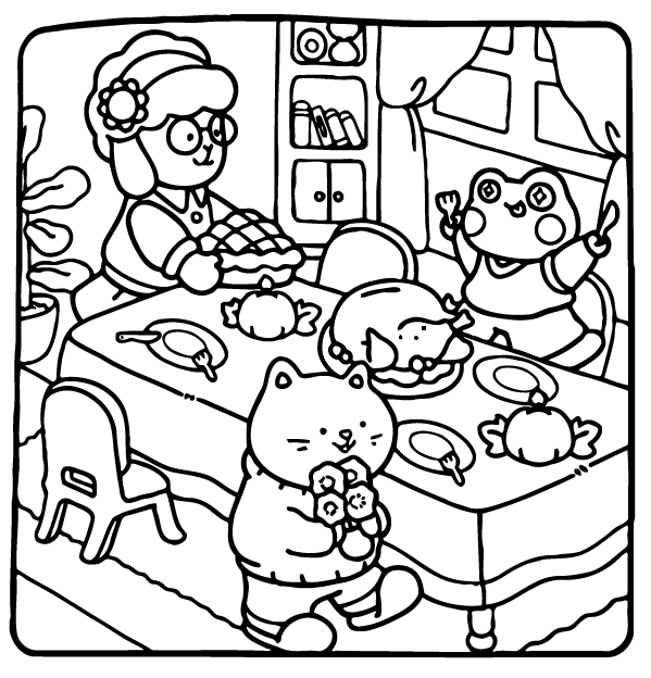 Desenho de Cozy Buddies para imprimir