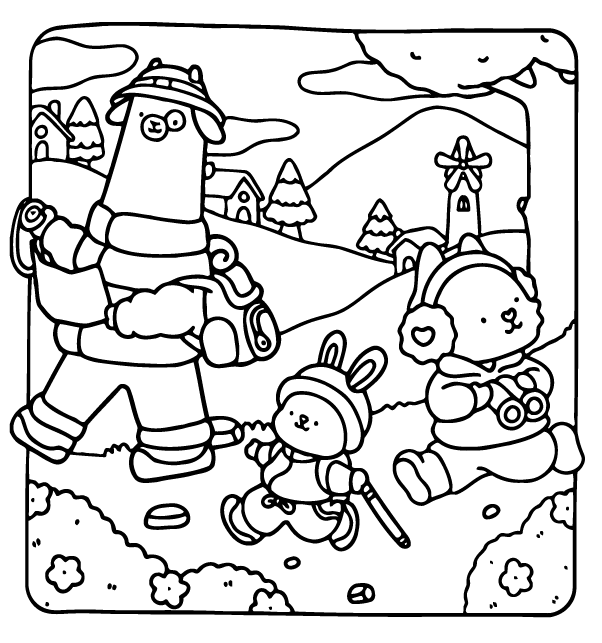 Desenho de Cozy Buddies para imprimir