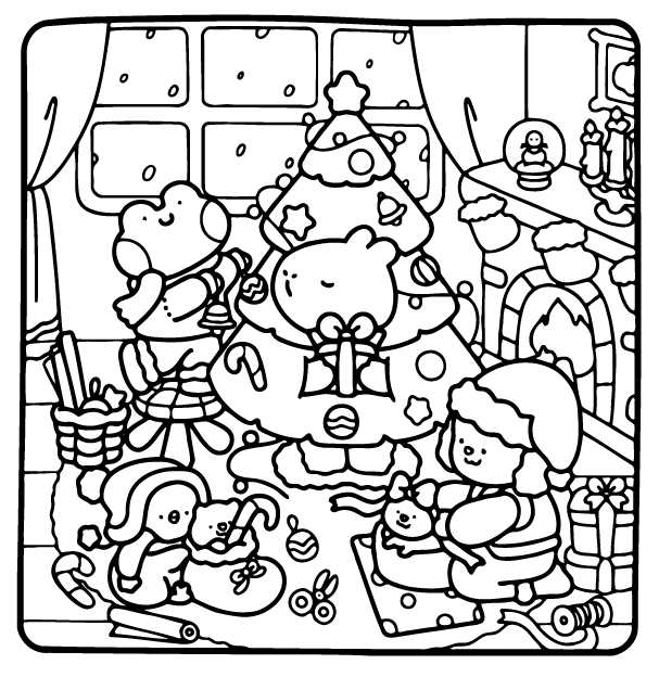 Desenho de Cozy Buddies para imprimir