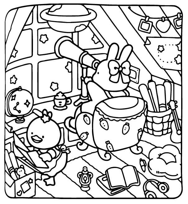Desenho de Cozy Buddies para imprimir