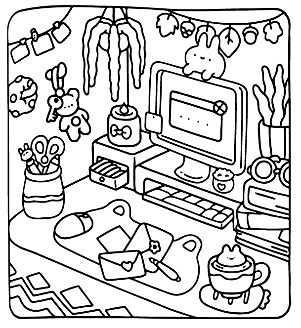 Desenho de Cozy Buddies para imprimir