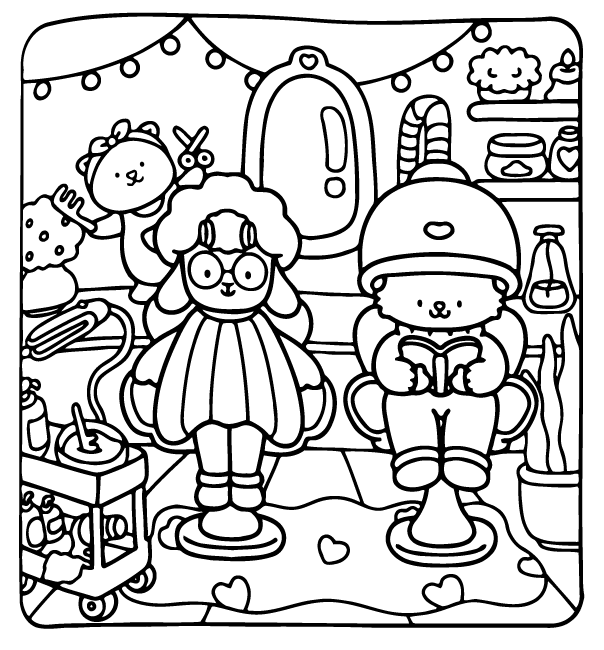 Desenho de Cozy Buddies para imprimir
